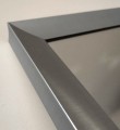 Lustro srebrne matowe z ramą aluminiową 80x130