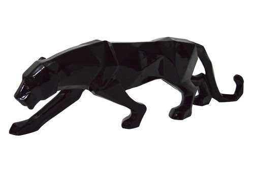 Figura dekoracyjna puma czarna 44x24x9