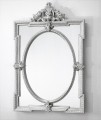 Lustro stylowe srebrne 66x103