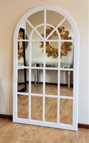 Duże lustro OKNO BIAŁE 100x180- dostępne również inne kolory ram