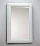 Lustro w giętej białej ramie 80x120