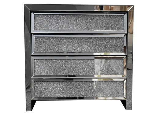 Komoda lustrzana z kryształkami 91x43x91
