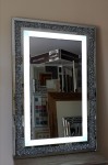 Lustro prostokątne LED 80x120  RAMA LUSTRZANA