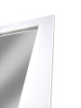 Proste lustro z ramą szklaną białą 80x170