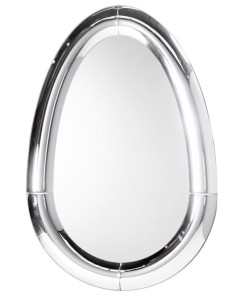 Lustro z giętą ramą lustrzaną w kształcie łezki 80x115