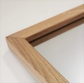 Nowoczesne lustro w minimalistycznej dębowej ramie 180x60, kolor ramy naturalny bezbarwny dąb nr 11