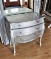Komoda w stylu glamour srebrna