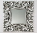 Lustro srebrne ażurowa rama 100x100
