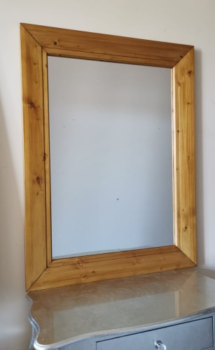 Lustro w drewnianej oprawie ZŁOTY DĄB 75x100