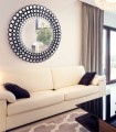 Okrągłe lustro w stylu glamour 120x120