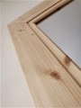 Lustro wiszące w ramie z naturalnego drewna 75x100