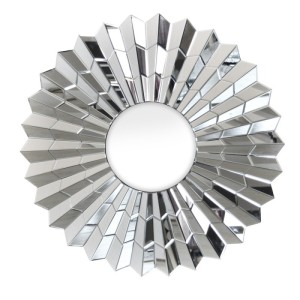 Lustro z ozdobną ramą lustrzaną 90x90