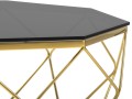 Designerski stolik kawowy złoto grafitowy 86x86x40