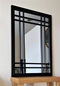 Lustro okno czarne 80x115