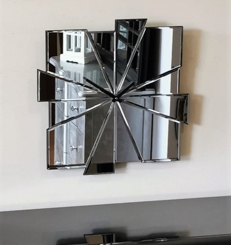 Nowoczesny zegar lustrzany MODERN 45x45