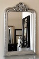 Stylowe srebrne lustro w ramie drewnianej 77x120