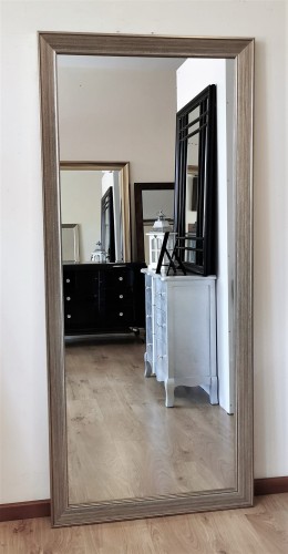 Duże lustro z efektowną szampańską ramą 73x183