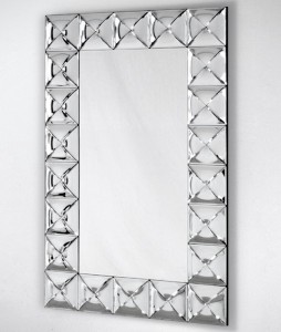 Unikatowe lustro z ramą lustrzaną 75x121