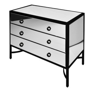 Komoda loftowa srebrno czarna 