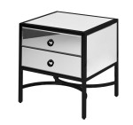 Szafka nocna loftowa srebrno czarna 