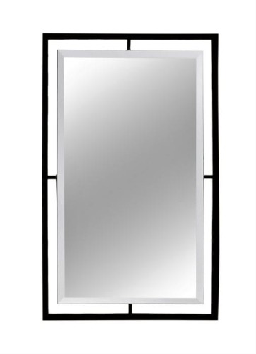 Lustro loftowe srebrno czarne 60x90