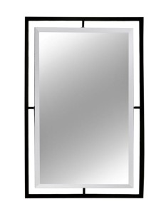 Lustro loftowe srebrno czarne 100x120