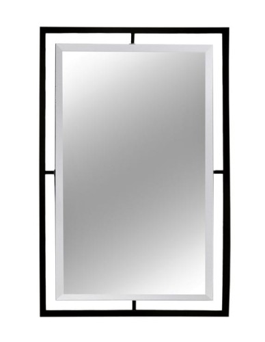 Lustro loftowe srebrno czarne 100x120