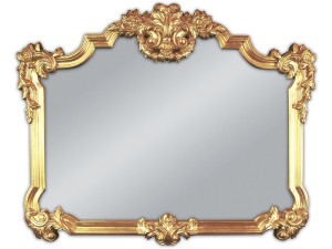 Lustro barokowe w złotej ozdobnej ramie 100x122