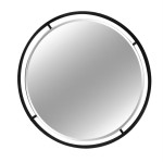 Lustro loftowe srebrno czarne okrągłe 89x89