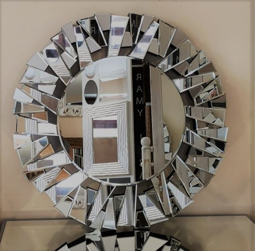 Okrągłe lustro rama lustrzana 3D