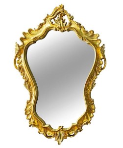 Lustro w stylu barokowym ze złotą ramą 60x90