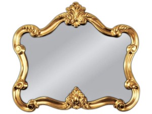 Lustro stylowe złote 92x109