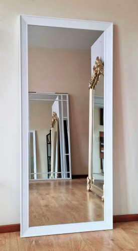 Lustro do przedpokoju białe 80x180