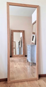 Lustro z ramą dąb naturalny 70x170