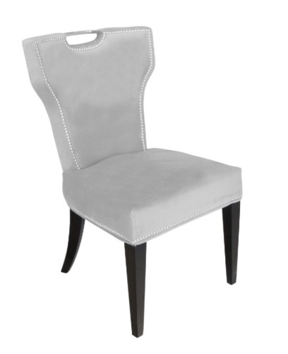 Krzesło welurowe szare