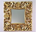 Lustro złote w zdobionej ramie 100x100