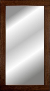 Proste lustro  z ramą ciemny orzech 60x120