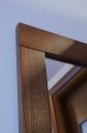 Proste lustro z ramą ciemny orzech 60x120