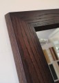 Lustro z ramą drewnianą fazowaną ciemny orzech 60x80