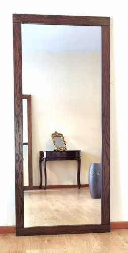 Duże lustro do przedpokoju dębowe kolor ramy ciemny orzech 80x180