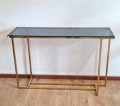 Prosta nowoczesna konsola złoto grafitowa 120x78x40
