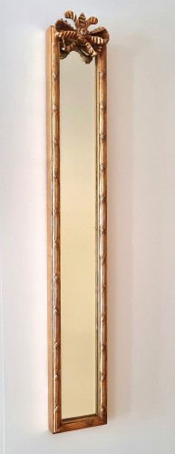 Dekoracyjne lustro z ramą złotą 18x119