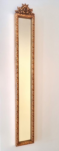 Dekoracyjne lustro z ramą złotą 18 x 122