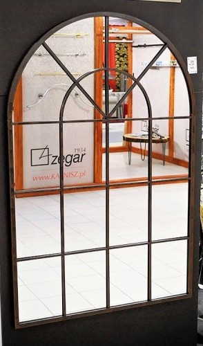 Lustro OKNO czarno miedziane 90x135