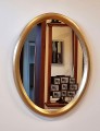 Lustro owalne złote 35 x 45
