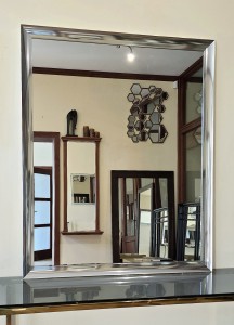 Lustro srebrne  rama profilowana aluminiowa 60x80