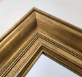 Duże piękne lustro do przedpokoju 120x180 złote postarzane