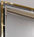 Prostokątne lustro z ramą ze złotej stali nierdzewnej 60x90