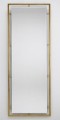 Prostokątne lustro z ramą ze złotej stali nierdzewnej 62x180