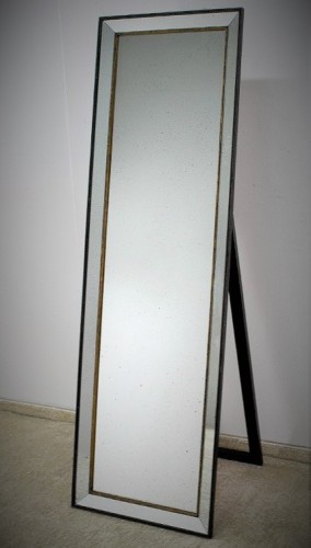 Lustro stojące z postarzaną ramą lustrzaną 50x165